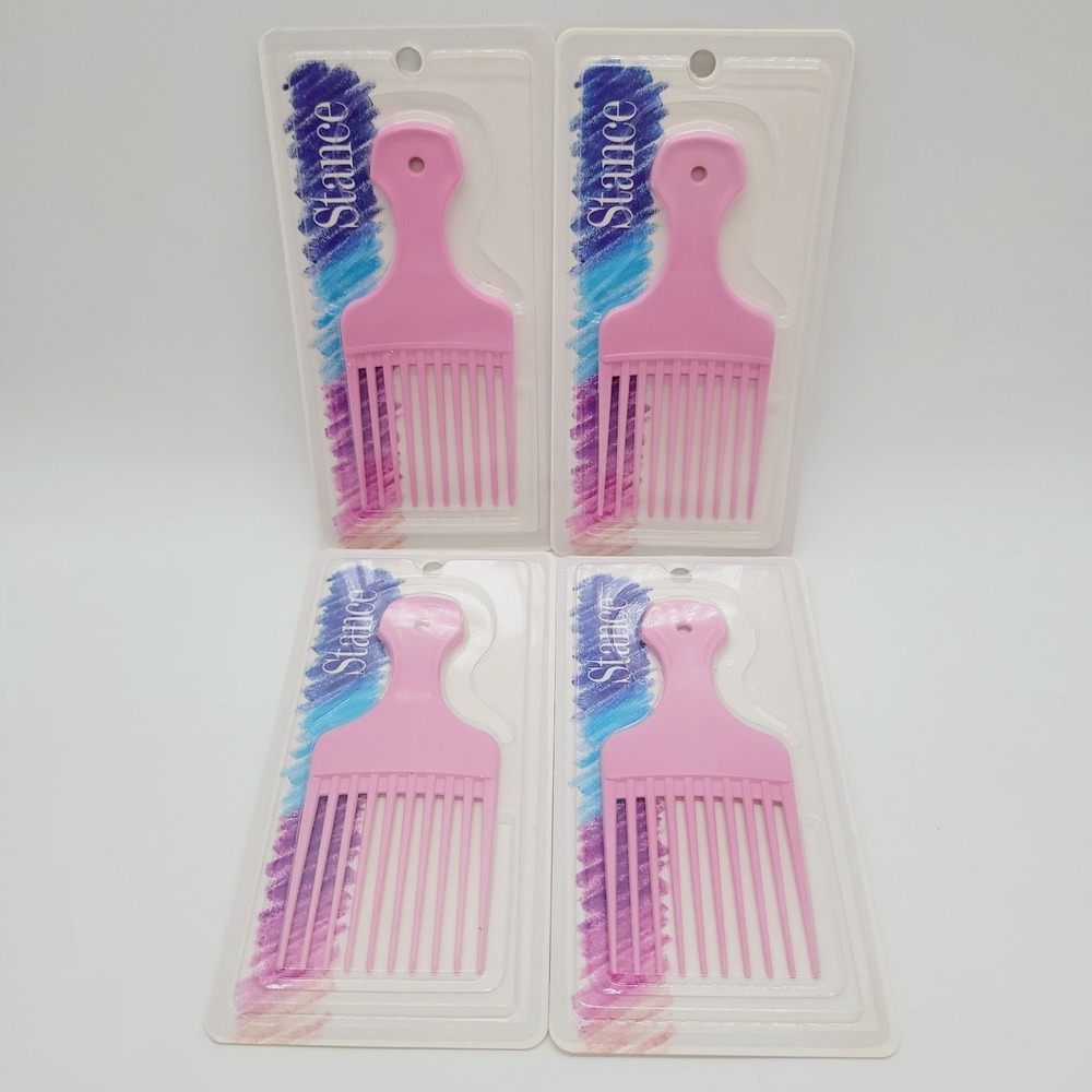 NEW Lot Of 4 Vintage STANCE Detangling Hair Picks Combs 1996 NOS